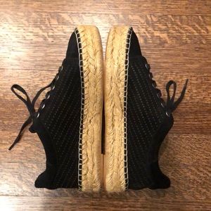 Marc Fisher Black Suede Espadrille Sneakers